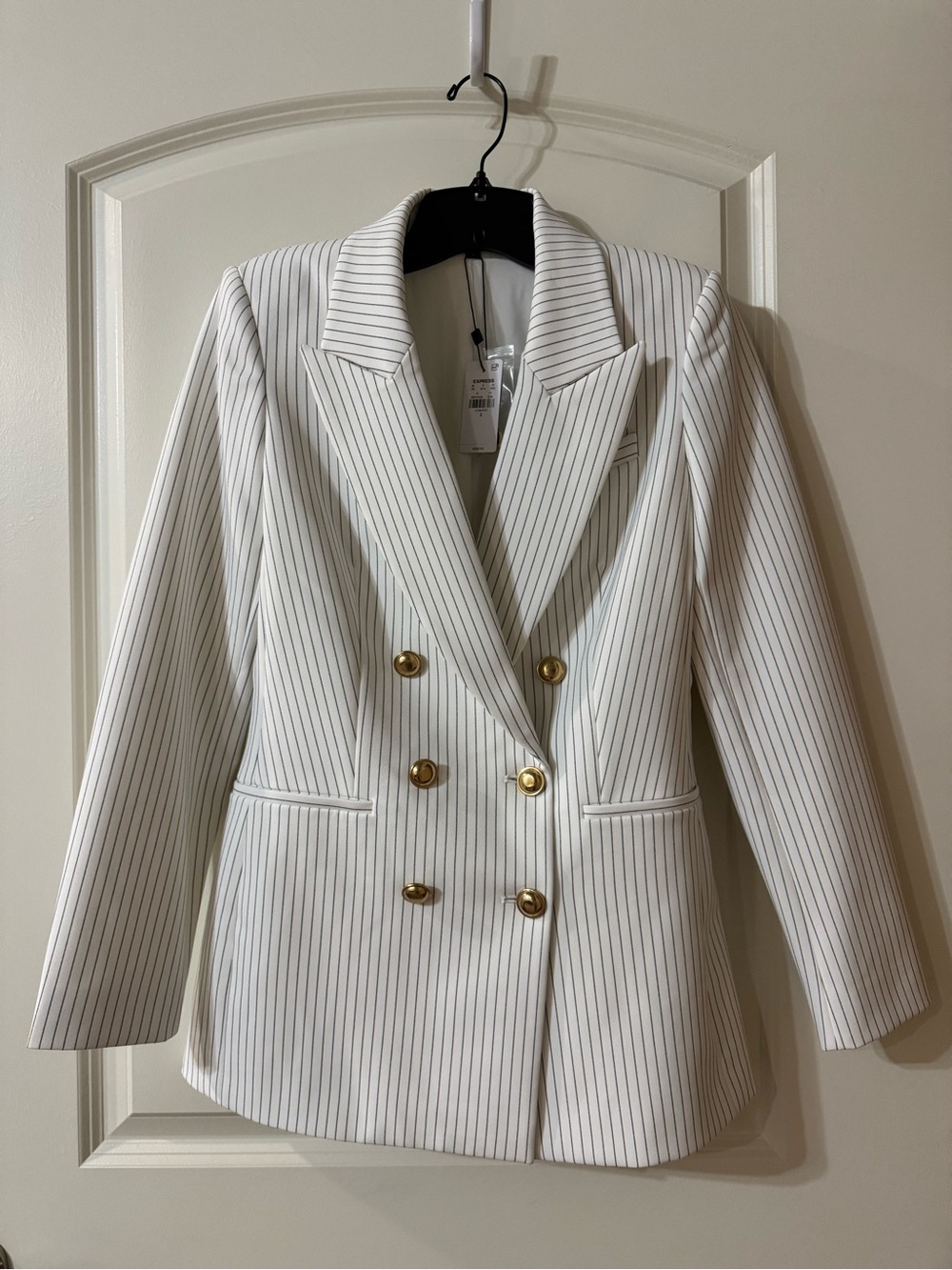 NWT Express Double Breasted Pin Stripe Blazer
